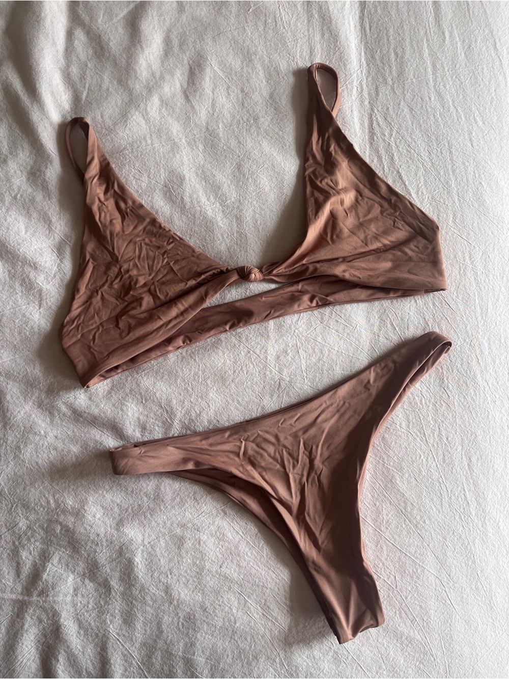 Mauve Brown Two-Piece Bikini Set